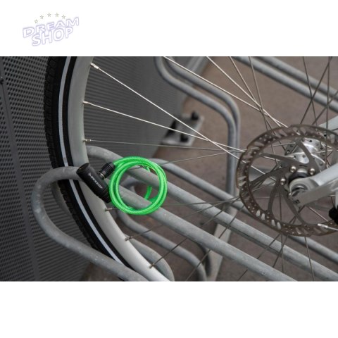 ZAPIĘCIE ROWEROWE DUNLOP SPIRALNE NA KLUCZ 0,6x90CM CZERWONY