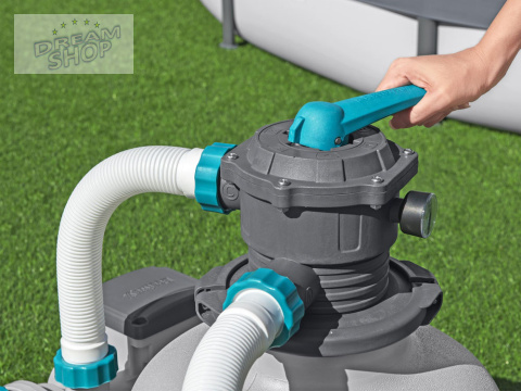 Bestway wydajna Pompa piaskowa do basenu złączki + węże 11355 L/h 58486