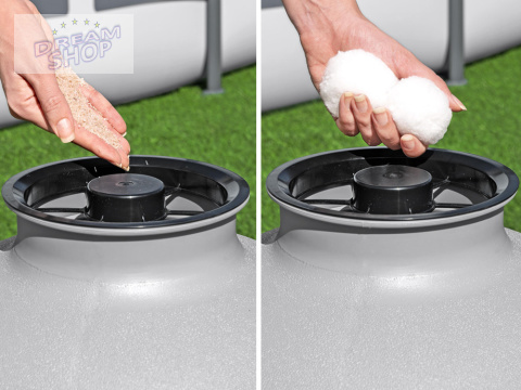 Bestway wydajna Pompa piaskowa do basenu złączki + węże 11355 L/h 58486