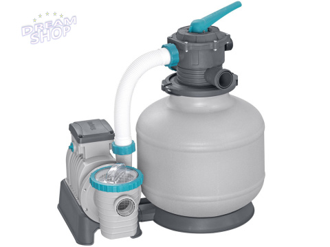 Bestway wydajna Pompa piaskowa do basenu złączki + węże 11355 L/h 58486