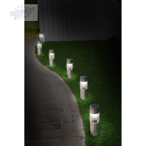 LAMPA SOLARNA 4,5X15CM INOX 6SZT LAMPA SOLARNA 4,5X15CM INOX 6SZT