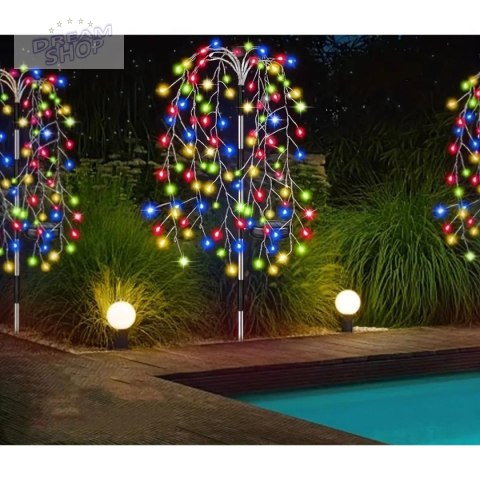 LAMPA SOLARNA DRZEWKO FAJERWERKI MULTICOLOR 72CM 120 LED
