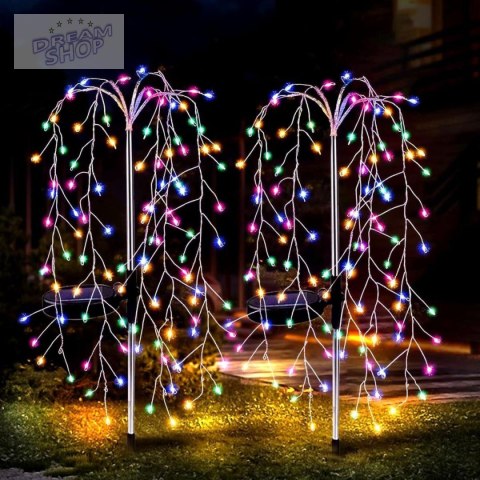 LAMPA SOLARNA DRZEWKO FAJERWERKI MULTICOLOR 72CM 120 LED