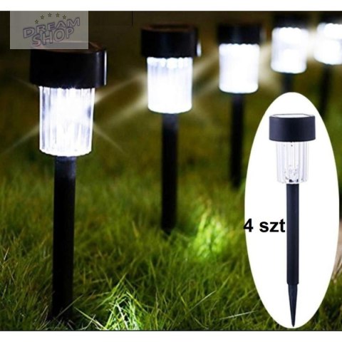 LAMPA SOLARNA PLASTIKOWA 4,5x31CM LED- KPL.4SZT