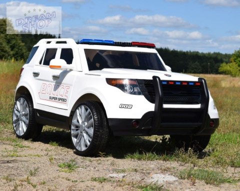 MEGA POLICJA Z MEGAFONEM I RADIEM, MIĘKKIE KOŁA/9935