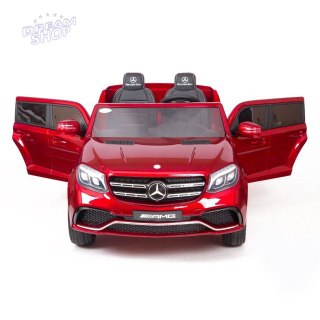 MERCEDES GLS 63, 4 SILNIKI, 2X12 V, MIĘKKIE KOŁA, MIĘKKIE SIEDZENIE DLA 2 DZIECI/HL228
