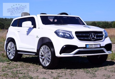 MERCEDES GLS 63, 4 SILNIKI, 2X12 V, MIĘKKIE KOŁA, MIĘKKIE SIEDZENIE, KLIMATYZACJA DLA 2 DZIECI/HL228