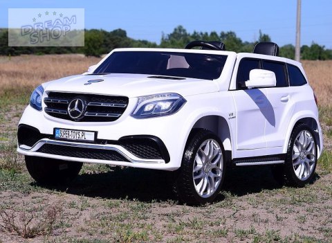 MERCEDES GLS 63, 4 SILNIKI, 2X12 V, MIĘKKIE KOŁA, MIĘKKIE SIEDZENIE, KLIMATYZACJA DLA 2 DZIECI/HL228