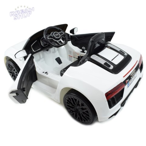 ORYGINALNE AUDI R8 SPYDER W NAJLEPSZEJ WERSJI, MIĘKKIE SIEDZENIE, PILOT 2.4 GHZ/ 2198 ORYGINALNE AUDI R8 SPYDER W NAJLEPSZEJ WERSJI, MIĘKKIE SIEDZENIE, PILOT 2.4 GHZ/ 2198