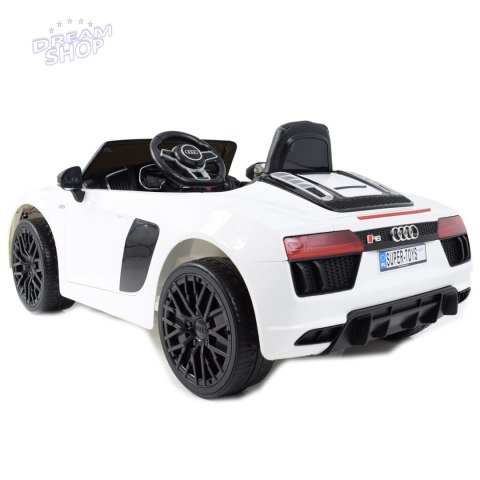 ORYGINALNE AUDI R8 SPYDER W NAJLEPSZEJ WERSJI, MIĘKKIE SIEDZENIE, PILOT 2.4 GHZ/ 2198 ORYGINALNE AUDI R8 SPYDER W NAJLEPSZEJ WERSJI, MIĘKKIE SIEDZENIE, PILOT 2.4 GHZ/ 2198