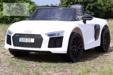 ORYGINALNE AUDI R8 SPYDER W NAJLEPSZEJ WERSJI, MIĘKKIE SIEDZENIE, PILOT 2.4 GHZ/ 2198 ORYGINALNE AUDI R8 SPYDER W NAJLEPSZEJ WERSJI, MIĘKKIE SIEDZENIE, PILOT 2.4 GHZ/ 2198