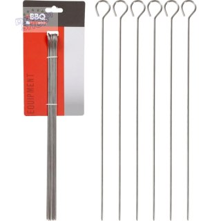 SZPIKULEC DO SZASZŁYKÓW 6SZT DŁ. 35,5CM STAL NIERDZEWNA