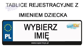 TABLICA REJESTRACYJNA DO POJAZDU - NAKLEJKA