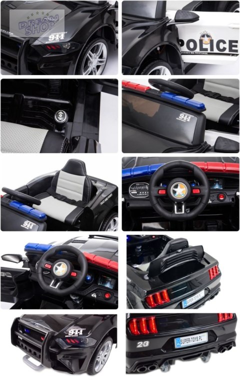 AUTO POLICJA, DŹWIĘKI, MIĘKKIE KOŁA EVA, MIĘKKIE SIEDZENIE/BBH0007