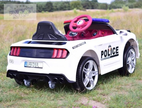 AUTO POLICJA, DŹWIĘKI, MIĘKKIE KOŁA EVA, MIĘKKIE SIEDZENIE/BBH0007