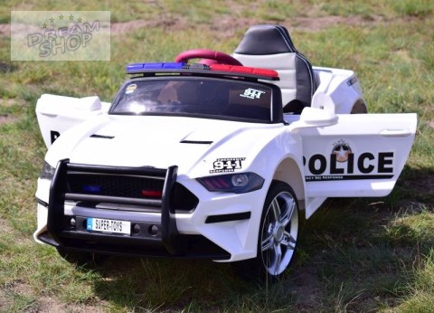 AUTO POLICJA, DŹWIĘKI, MIĘKKIE KOŁA EVA, MIĘKKIE SIEDZENIE/BBH0007