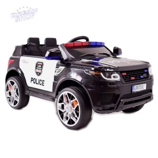 AUTO SUV POLICYJNY NA AKUMULATOR, MIĘKKIE SIEDZENIE, MĘKKIE KOŁA/JC002