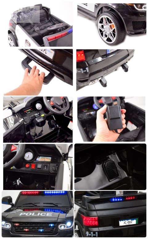 AUTO SUV POLICYJNY NA AKUMULATOR, MIĘKKIE SIEDZENIE, MĘKKIE KOŁA/JC002 AUTO SUV POLICYJNY NA AKUMULATOR, MIĘKKIE SIEDZENIE, MĘKKIE KOŁA/JC002