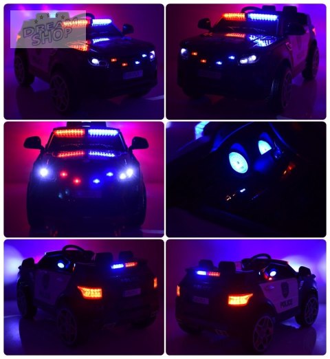 AUTO SUV POLICYJNY NA AKUMULATOR, MIĘKKIE SIEDZENIE, MĘKKIE KOŁA/JC002 AUTO SUV POLICYJNY NA AKUMULATOR, MIĘKKIE SIEDZENIE, MĘKKIE KOŁA/JC002