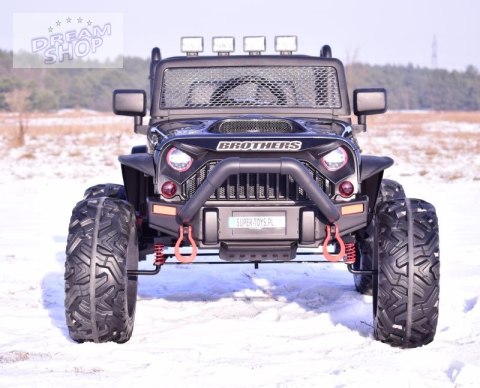 JEEP NA AKUMULATOR BROTHERS , WSPOMAGANIE KIEROWNICY, MIĘKKIE KOŁA, MIĘKKIE SIEDZENIE 24V - 400W/JEEP-JC-666