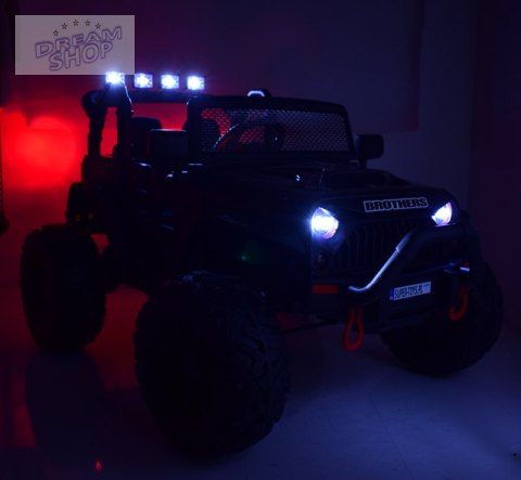 JEEP NA AKUMULATOR BROTHERS , WSPOMAGANIE KIEROWNICY, MIĘKKIE KOŁA, MIĘKKIE SIEDZENIE 24V - 400W/JEEP-JC-666