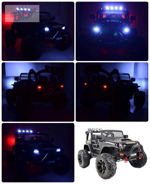 JEEP NA AKUMULATOR BROTHERS , WSPOMAGANIE KIEROWNICY, MIĘKKIE KOŁA, MIĘKKIE SIEDZENIE 24V - 400W/JEEP-JC-666