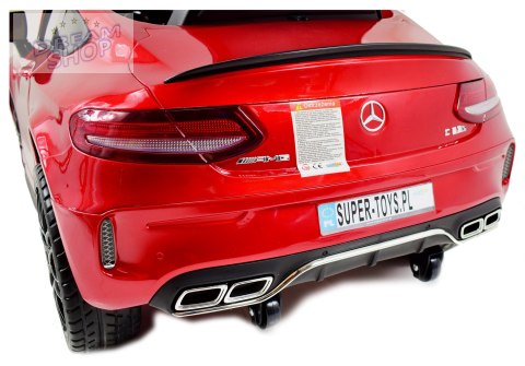MERCEDES C 63 S COUPE, MIĘKKIE SIEDZENIE , MIEKKIE KOŁA, SYSTEM ESW, 5 PUNKTOWE PASY /QY-1588