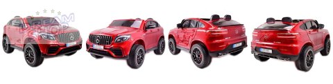 MERCEDES GLC 63S LICENCJA, 4X4, 2x12V, WALIZKA, MIĘKKIE KOŁA EVA, MIĘKKIE SIEDZENIE, LAKIER POLEROWANY, FULL OPCJA/XMX608