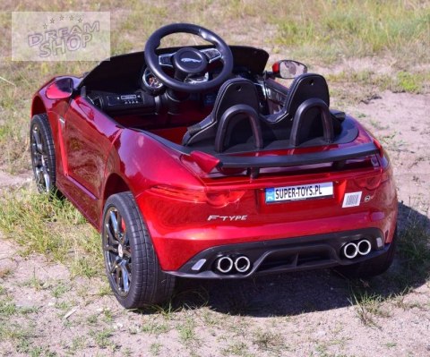 AUTO NA AKUMULATOR JAGUAR F TYPE, MIĘKKIE KOŁA, MIĘKKIE SIEDZENIE, SUPER JAKOSĆ - LAKIER/QLS5388