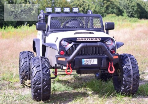 JEEP NA AKUMULATOR BROTHERS , WSPOMAGANIE KIEROWNICY, MIĘKKIE KOŁA, MIĘKKIE SIEDZENIE 24V - 400W/JEEP-JC-666 JEEP NA AKUMULATOR BROTHERS , WSPOMAGANIE KIEROWNICY, MIĘKKIE KOŁA, MIĘKKIE SIEDZENIE 24V - 400W/JEEP-JC-666
