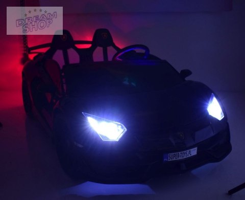 LICENCJONOWANY LAMBORGHINI AVENTADOR SVJ DLA 2 DZIECI FUNKCJA DRIFTU - LAKIER SUPER JAKOŚĆ, MIĘKKIE SIEDZENIE, MIĘKKIE KOŁA/SX20