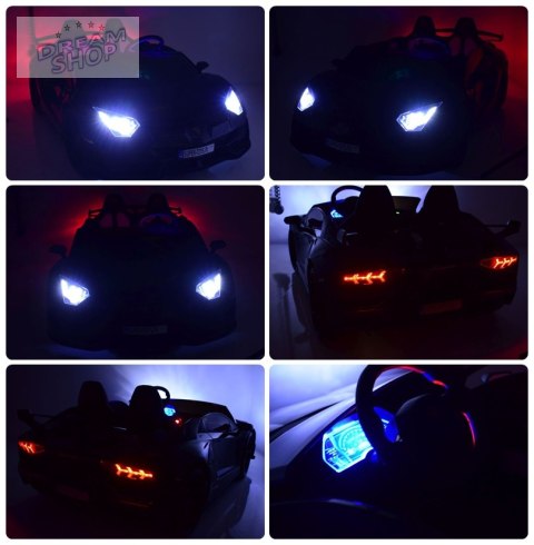 LICENCJONOWANY LAMBORGHINI AVENTADOR SVJ DLA 2 DZIECI FUNKCJA DRIFTU - LAKIER SUPER JAKOŚĆ, MIĘKKIE SIEDZENIE, MIĘKKIE KOŁA/SX20