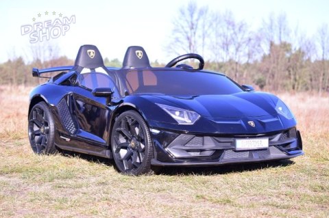 LICENCJONOWANY LAMBORGHINI AVENTADOR SVJ DLA 2 DZIECI FUNKCJA DRIFTU - LAKIER SUPER JAKOŚĆ, MIĘKKIE SIEDZENIE, MIĘKKIE KOŁA/SX20