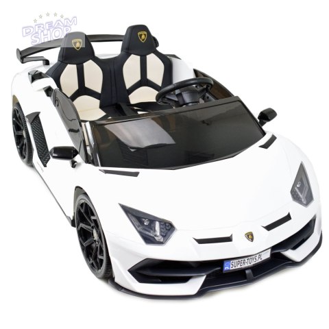 LICENCJONOWANY LAMBORGHINI AVENTADOR SVJ DLA 2 DZIECI, FUNKCJA DRIFTU MIĘKKIE SIEDZENIE, MIĘKKIE KOŁA/SX2028