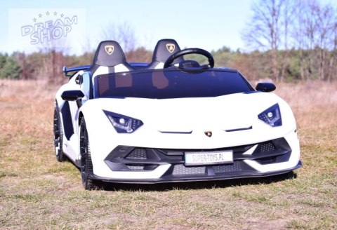 LICENCJONOWANY LAMBORGHINI AVENTADOR SVJ DLA 2 DZIECI, FUNKCJA DRIFTU MIĘKKIE SIEDZENIE, MIĘKKIE KOŁA/SX2028