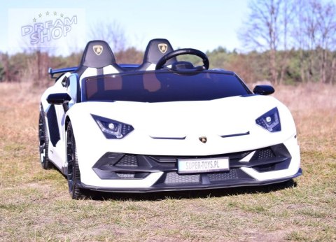 LICENCJONOWANY LAMBORGHINI AVENTADOR SVJ DLA 2 DZIECI, FUNKCJA DRIFTU MIĘKKIE SIEDZENIE, MIĘKKIE KOŁA/SX2028