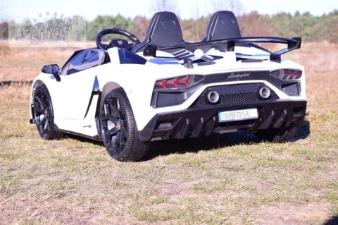 LICENCJONOWANY LAMBORGHINI AVENTADOR SVJ DLA 2 DZIECI, FUNKCJA DRIFTU MIĘKKIE SIEDZENIE, MIĘKKIE KOŁA/SX2028