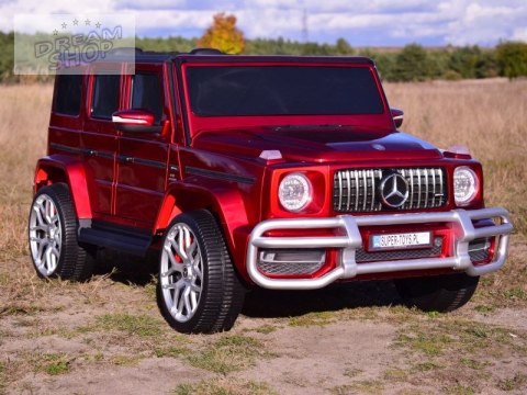 MERCEDES G63 AMG DLA 2 DZIECI, 24V, 4X4, MIĘKKIE KOŁA EVA, MIĘKKIE SIEDZENIE, LAKIER POLEROWANY FULL OPCJA/S-307 MERCEDES G63 AMG DLA 2 DZIECI, 24V, 4X4, MIĘKKIE KOŁA EVA, MIĘKKIE SIEDZENIE, LAKIER POLEROWANY FULL OPCJA/S-307