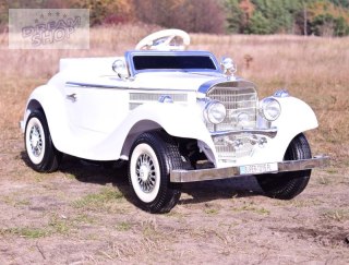 MERCEDES RETRO TYP 540K DLA DZIECKA I DLA RODZICA, MIĘKKIE KOŁA EVA, MIĘKKIE SIEDZENIE, FULL OPCJA/A200