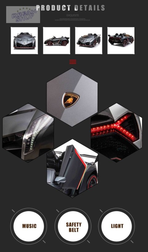 ORYGINALNE LAMBORGHINI VENENO NA AKUMULATOR, MIĘKKIE KOŁA, MIĘKKIE SIEDZENIE/XMX615 ORYGINALNE LAMBORGHINI VENENO NA AKUMULATOR, MIĘKKIE KOŁA, MIĘKKIE SIEDZENIE/XMX615