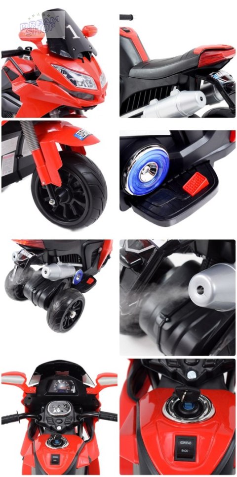 DUŻY MOTOR ŚCIGACZ Z SYMULACJĄ WYDECHU, MIĘKKIE KOŁA STRONG 2 EXCLUSIVE/6288A DUŻY MOTOR ŚCIGACZ Z SYMULACJĄ WYDECHU, MIĘKKIE KOŁA STRONG 2 EXCLUSIVE/6288A