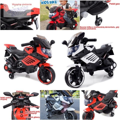 MOTOR ŚCIGACZ POWER 158 - PIERWSZY MOTOREK DLA DZIECKA, MIĘKKIE SIEDZENIE, MIĘKKIE KOŁA EVA/LQ158