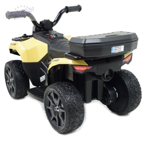 QUAD NA AKUMULATOR EXPLORER - PILOT, IMITACJA WYDECHU, MIĘKKIE KOŁA, SKÓRA/GTS1155 QUAD NA AKUMULATOR EXPLORER - PILOT, IMITACJA WYDECHU, MIĘKKIE KOŁA, SKÓRA/GTS1155