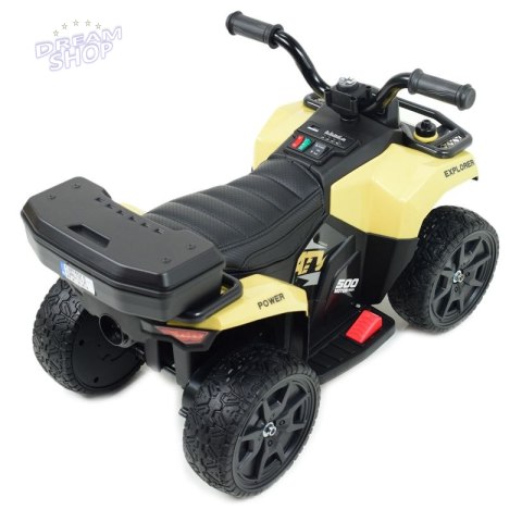 QUAD NA AKUMULATOR EXPLORER - PILOT, IMITACJA WYDECHU, MIĘKKIE KOŁA, SKÓRA/GTS1155 QUAD NA AKUMULATOR EXPLORER - PILOT, IMITACJA WYDECHU, MIĘKKIE KOŁA, SKÓRA/GTS1155