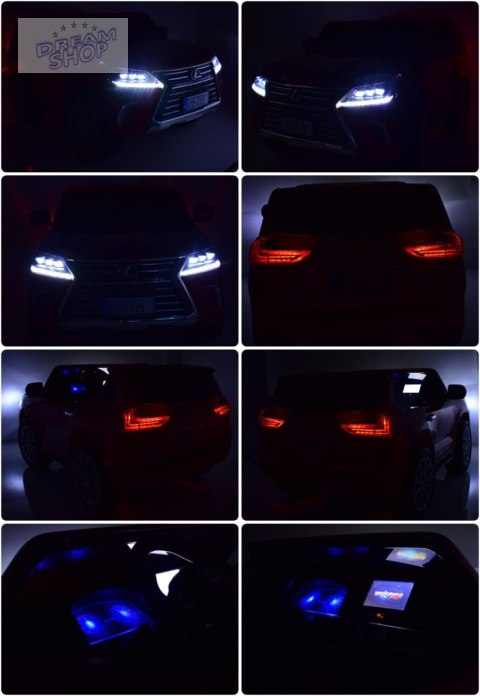 LEXUS LX-570 LAKIER, MP4, MIĘKKIE KOŁA, MIĘKKIE SIEDZENIE, PEŁNA OPCJA 2X12V/LX570 LEXUS LX-570 LAKIER, MP4, MIĘKKIE KOŁA, MIĘKKIE SIEDZENIE, PEŁNA OPCJA 2X12V/LX570