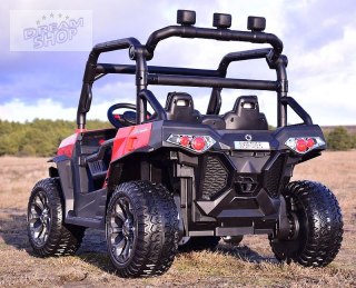 MEGA BUGGY UTV DLA 2 DZIECI, 4 SILNIKI, MIĘKKIE SIEDZENIE, MIĘKKIE KOŁA/7988-HIGH