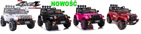 MEGA JEEP FULLTIME, NAPĘD 4X4, 1X12V ,WOLNY START/ MIĘKKIE KOŁA, FUNKCJA BUJANIA EXCLUSIVE LAKIER/7588 MEGA JEEP FULLTIME, NAPĘD 4X4, 1X12V ,WOLNY START/ MIĘKKIE KOŁA, FUNKCJA BUJANIA EXCLUSIVE LAKIER/7588