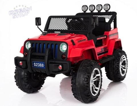MEGA JEEP SUNSHINE, NAPĘD 4X4, 2X12V, WOLNY START/ MIĘKKIE KOŁA, BLUETOOTH, RADIO EXCLUSIVE/2388 MEGA JEEP SUNSHINE, NAPĘD 4X4, 2X12V, WOLNY START/ MIĘKKIE KOŁA, BLUETOOTH, RADIO EXCLUSIVE/2388
