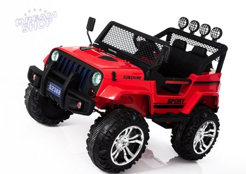 MEGA JEEP SUNSHINE, NAPĘD 4X4, 2X12V, WOLNY START/ MIĘKKIE KOŁA, BLUETOOTH, RADIO EXCLUSIVE/2388 MEGA JEEP SUNSHINE, NAPĘD 4X4, 2X12V, WOLNY START/ MIĘKKIE KOŁA, BLUETOOTH, RADIO EXCLUSIVE/2388