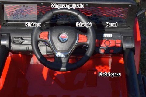 MEGA JEEP SUNSHINE, NAPĘD 4X4, 2X12V, WOLNY START/ MIĘKKIE KOŁA, BLUETOOTH, RADIO EXCLUSIVE/2388 MEGA JEEP SUNSHINE, NAPĘD 4X4, 2X12V, WOLNY START/ MIĘKKIE KOŁA, BLUETOOTH, RADIO EXCLUSIVE/2388